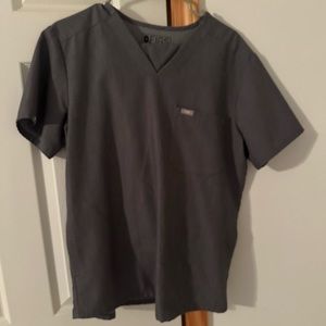 Figs size small grey scrubs. Bottoms are joggers